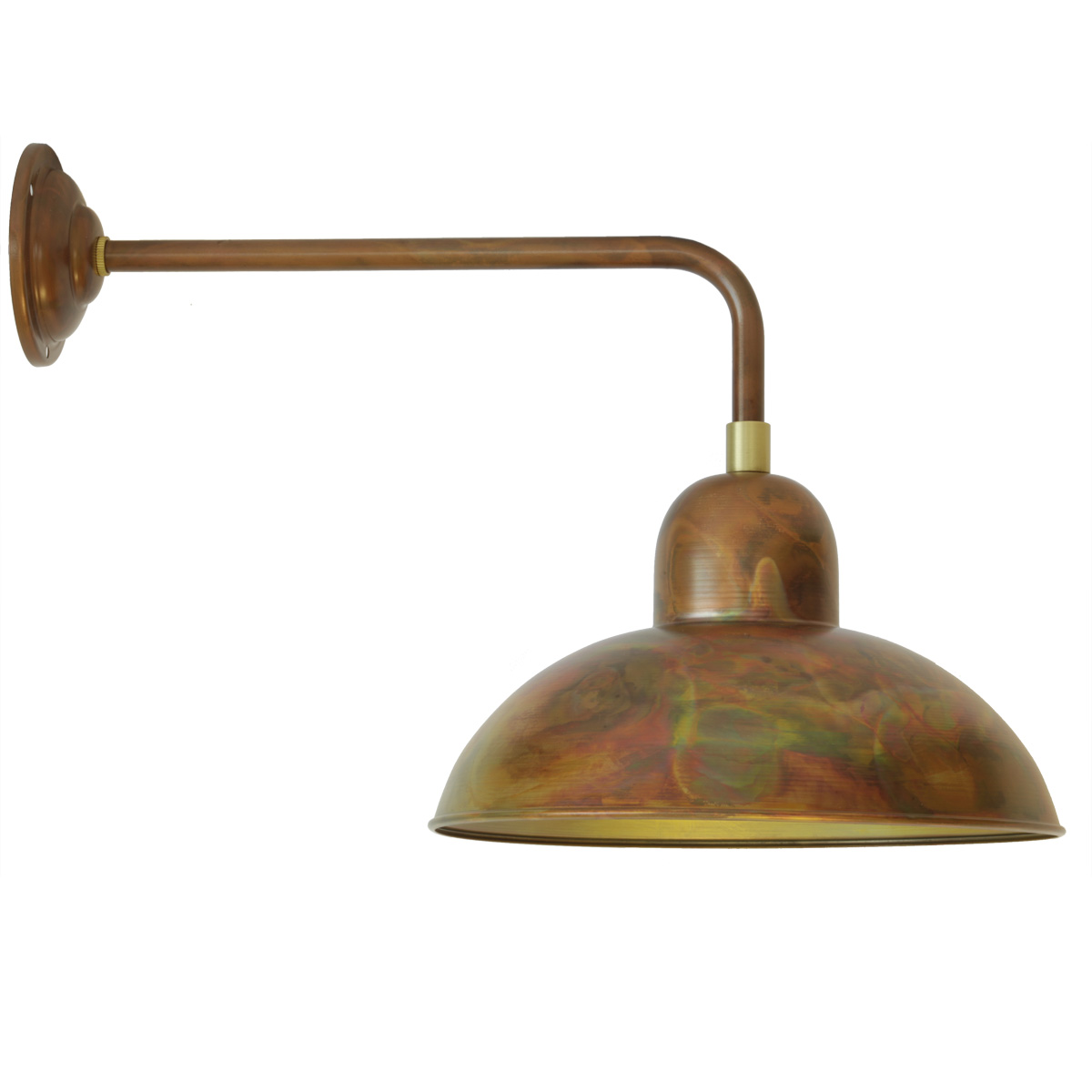 German Bauhaus Design Sconce Solingen Flammed Copper