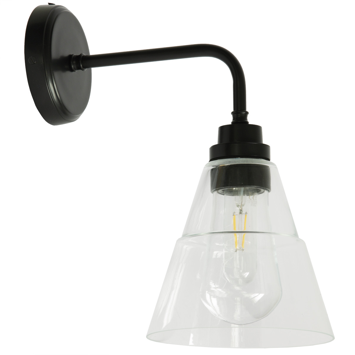 Kegelglas-Wandleuchte Kari aus Irland mit LED Kegelglas-Wandleuchte Kari aus Irland mit LED