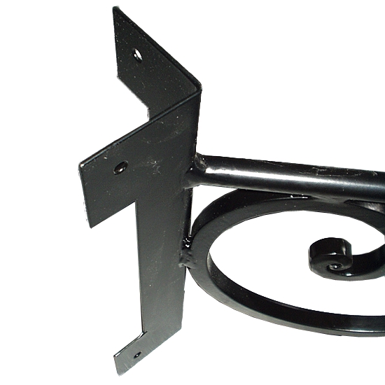 Bild 4: Die Eckbefestigung Große Wandleuchte mit Schmiedeeisenarm Bordeaux TGM: Die Eckbefestigung