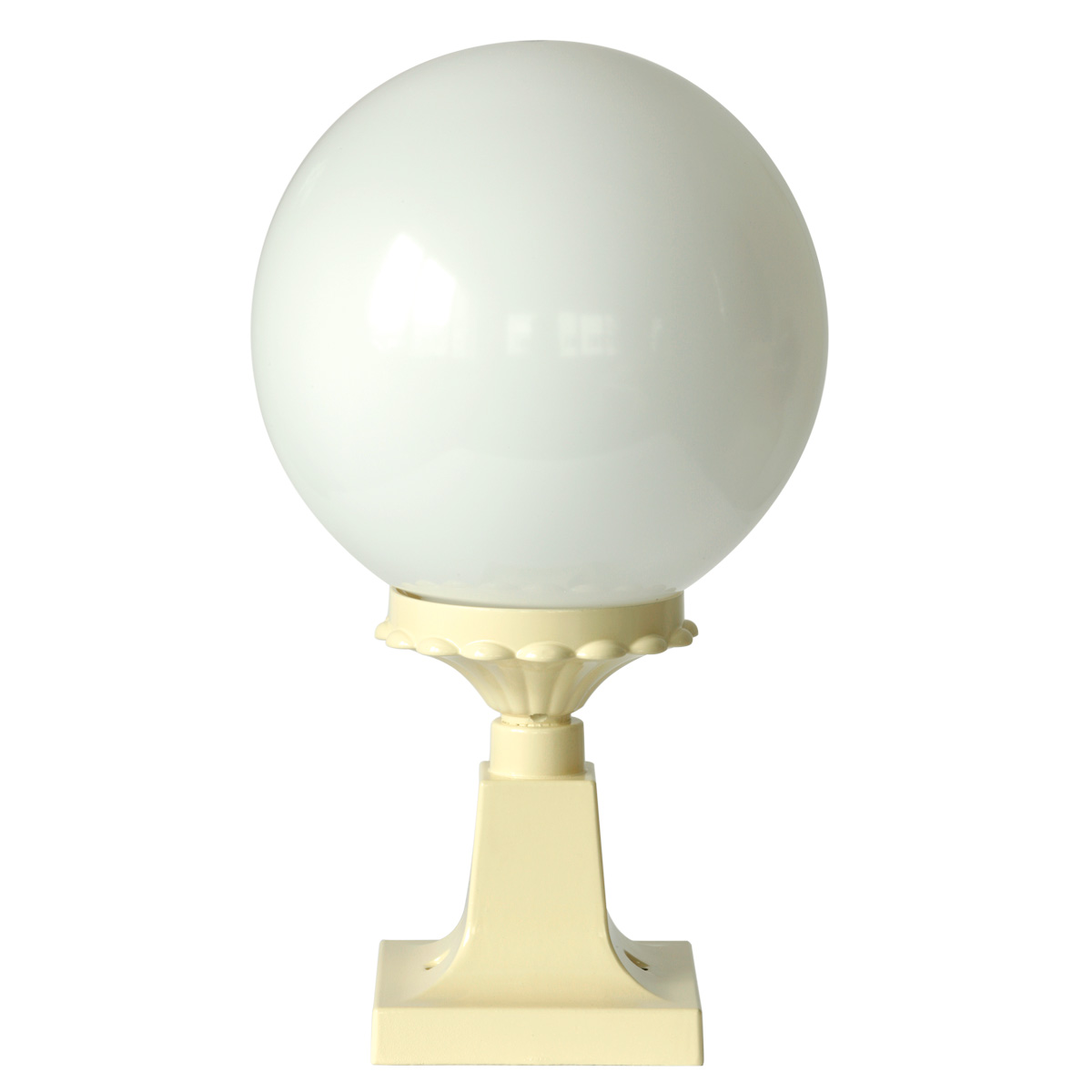 Kugel-Außenlampe mit Sockel für Garten und Terasse Kugel-Außenlampe mit Sockel für Garten und Terasse