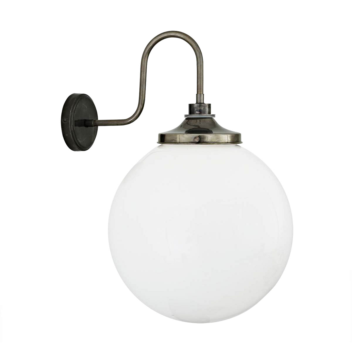 Swan Neck Globe Light Pelar in three sizes