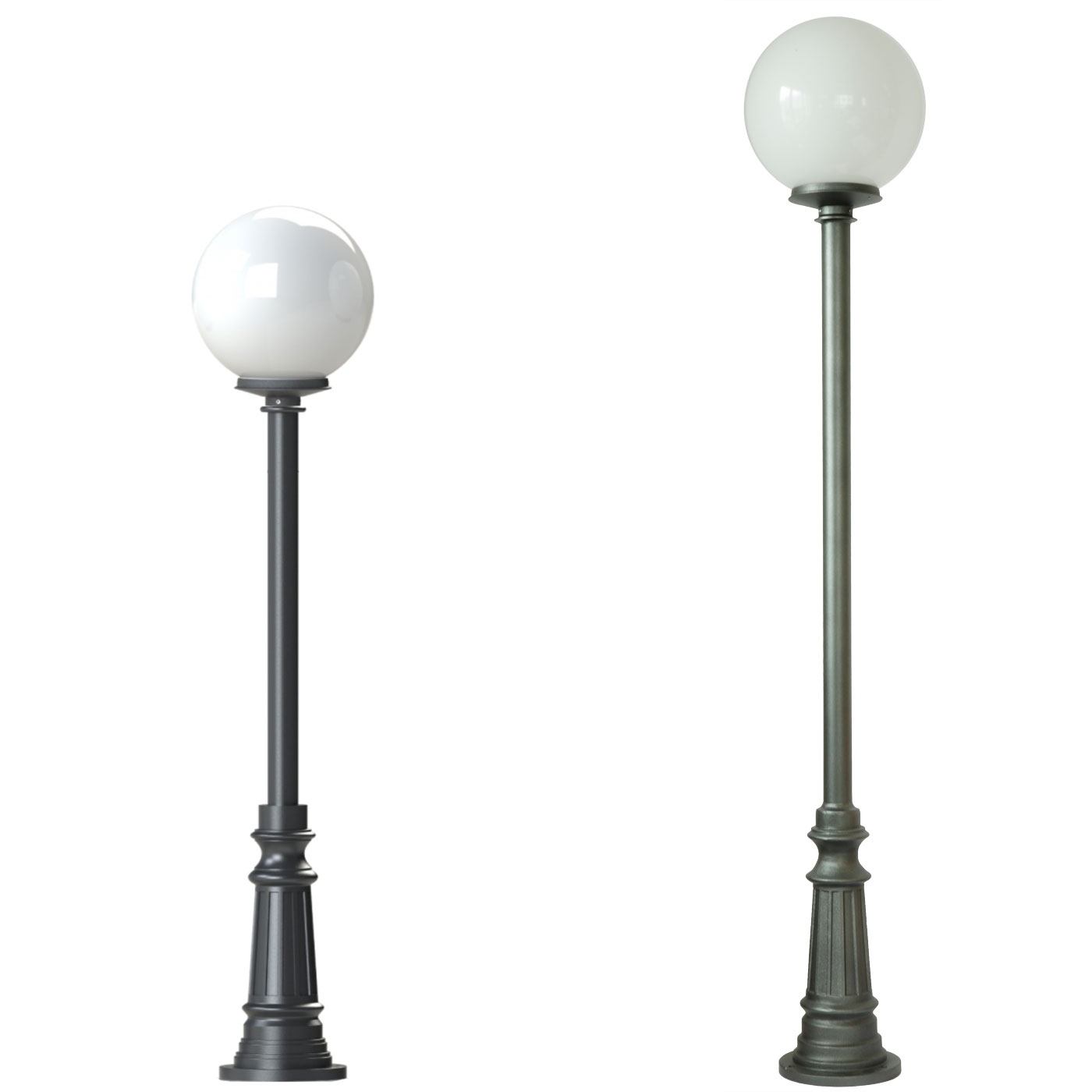 Klassische Mastleuchte mit Kugel Rodos M/L 02 Klassische Mastleuchte mit Kugel Rodos M/L 02