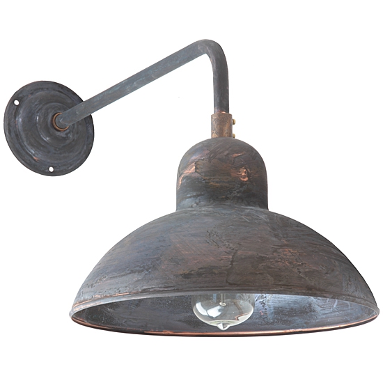 Bild 7: Abgebildet in Kupfer Patina Bauhaus-Wandleuchte für außen Solingen RO 140 Kupfer Patina: Abgebildet in Kupfer Patina