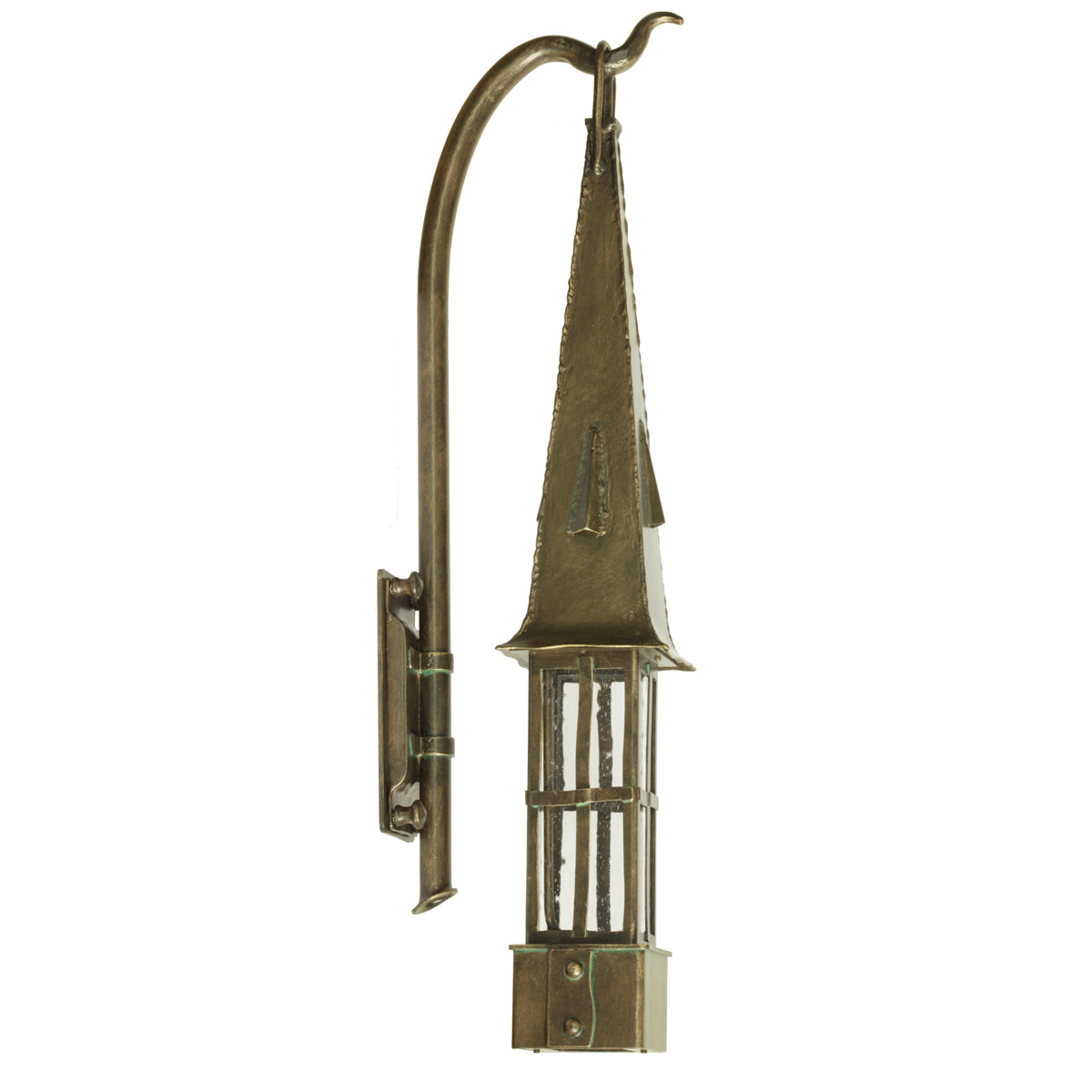 Handcrafted German Outdoor Iron Wall Lantern 3648