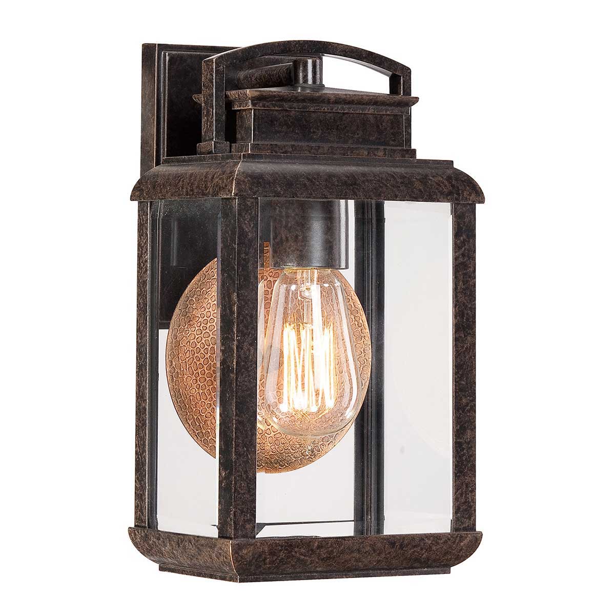 Small Outdoor Light With Copper Reflector, 30 cm