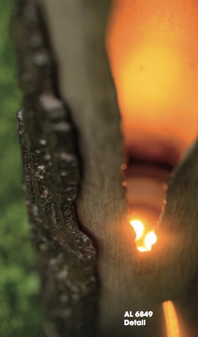 Baumstamm-Pollerleuchte aus Schmiedeeisen AL 6849, Bild 2 Baumstamm-Pollerleuchte aus Schmiedeeisen AL 6849, Bild 2