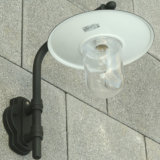 Bild 7: Klassische Außenleuchte mit klarem Glassturz, schwarz Klassische Außenleuchte mit Glassturz: Klassische Außenleuchte mit klarem Glassturz, schwarz