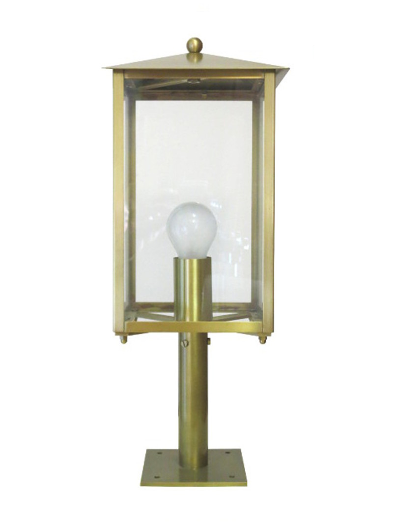 Outdoor Pedestal Light in Brass