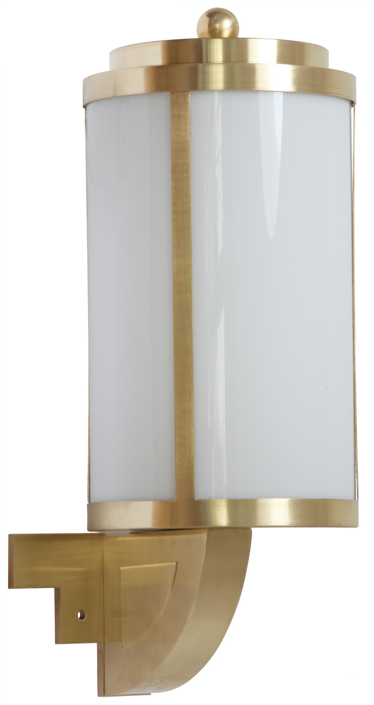 Large Art Deco Wall Light with Cylinder Glass S 4-1