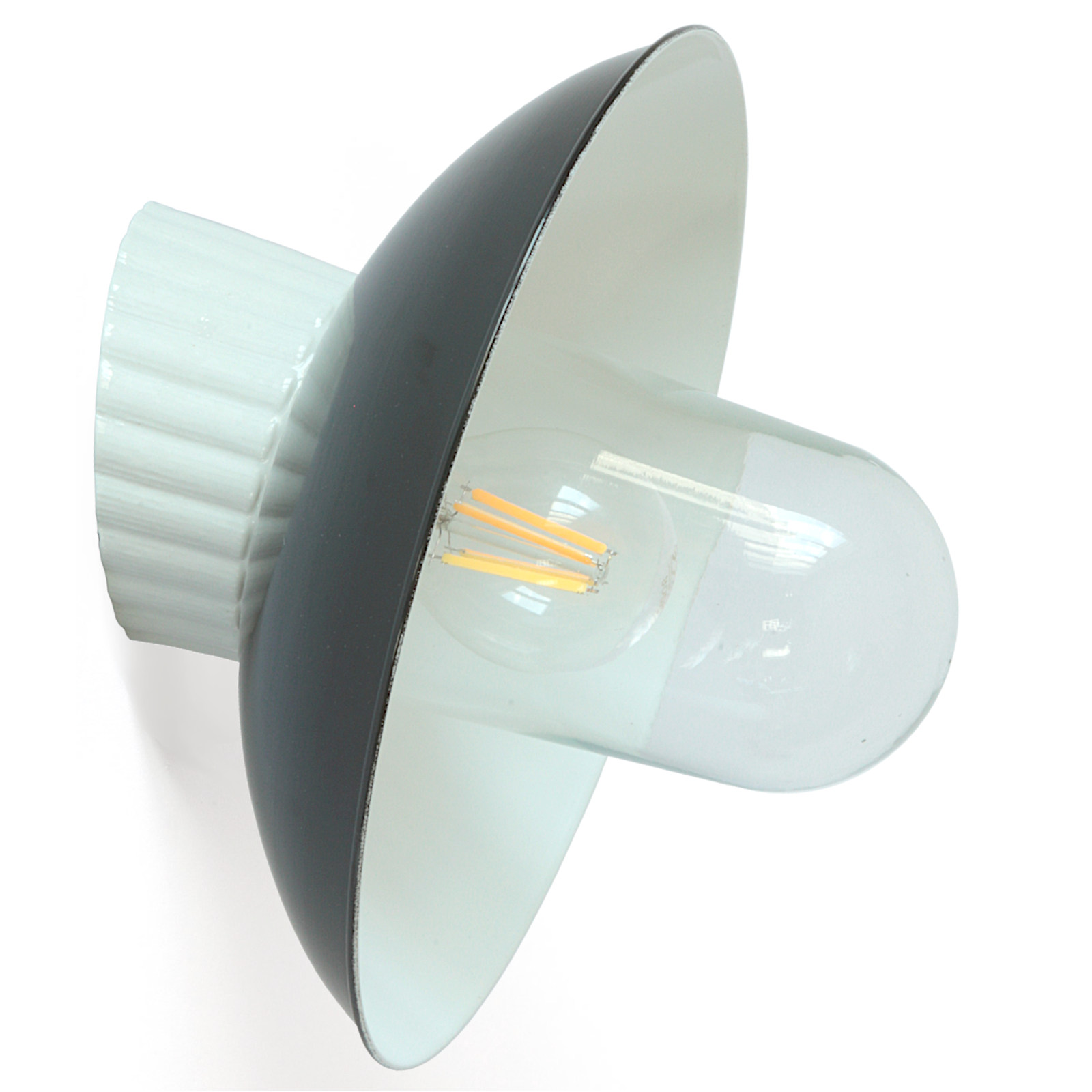 Porzellan Wandlampe mit schwarzem Schirm WMAL 2024 Porzellan Wandlampe mit schwarzem Schirm WMAL 2024