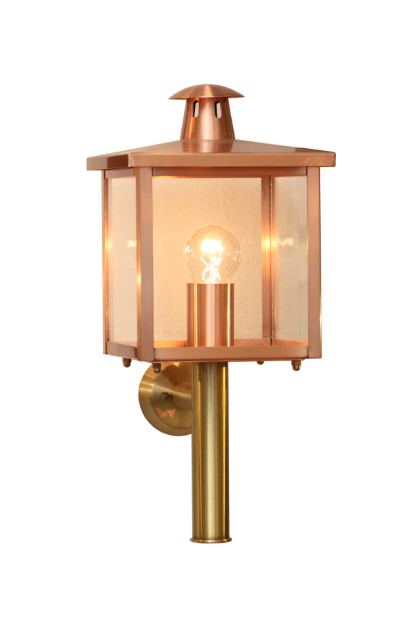 Elegant brass and copper outdoor light