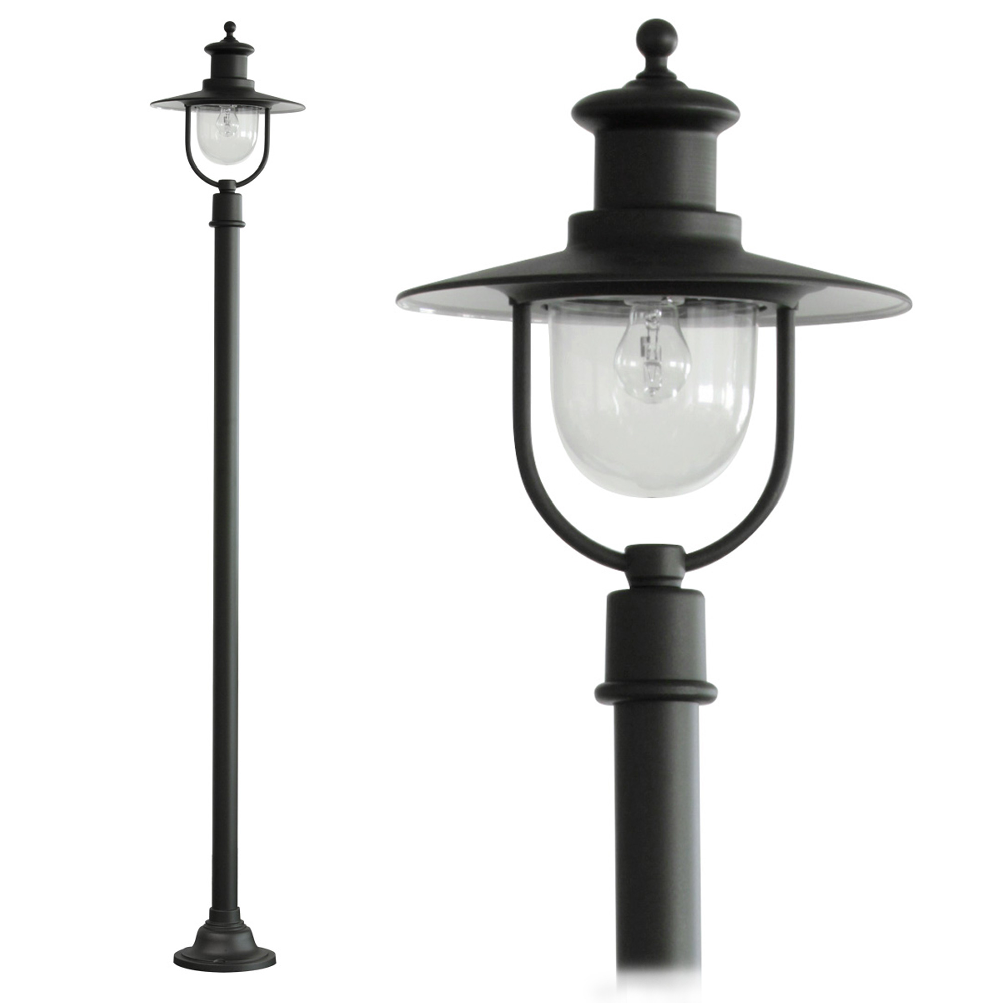 Industrial-style Lamp Post with Simple Pole