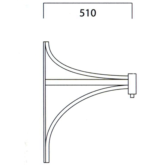 Stahlrohr-Wandarme für Bogenleuchten