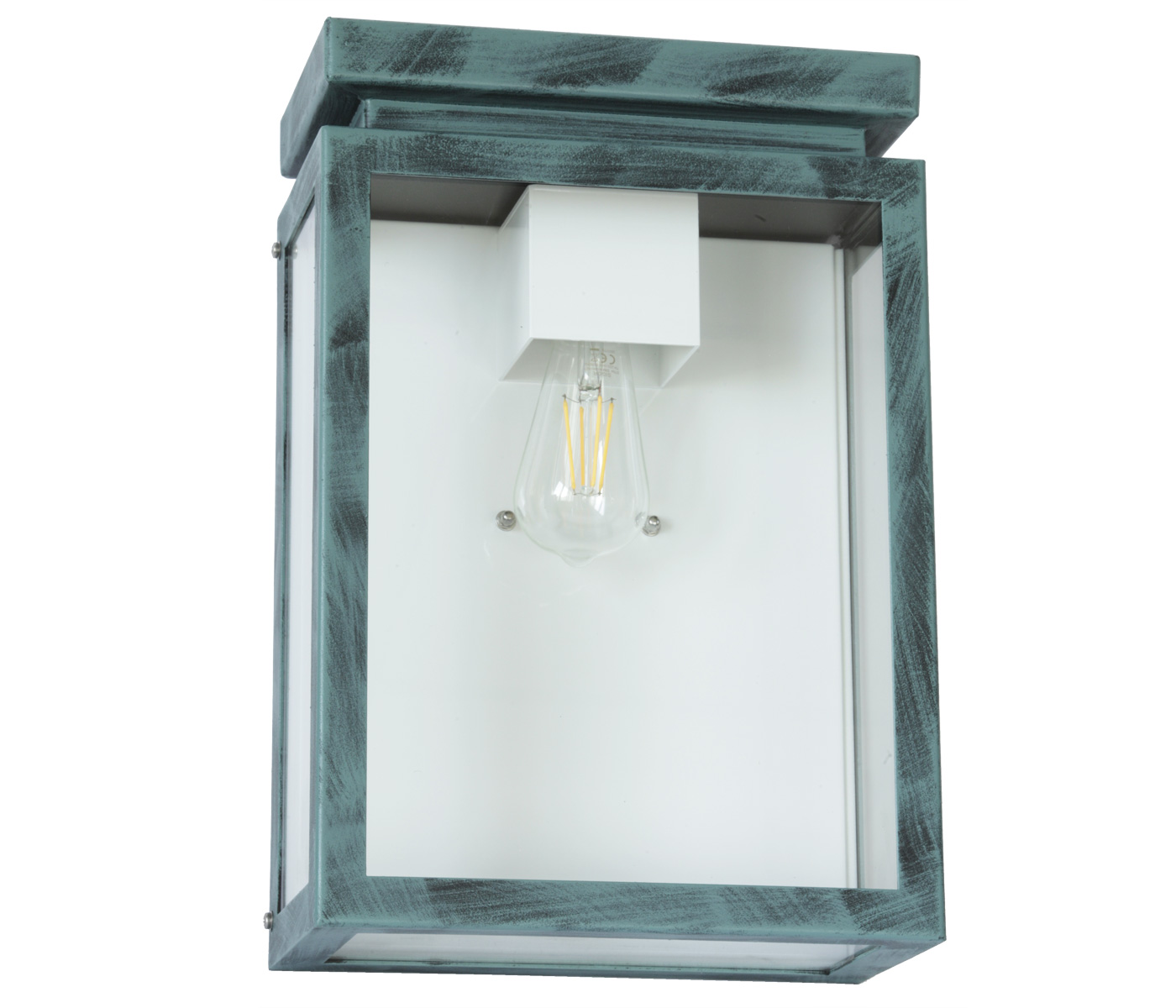 Modern Square Outdoor Porch Light Crafted from Stainless Steel, Made in Italy