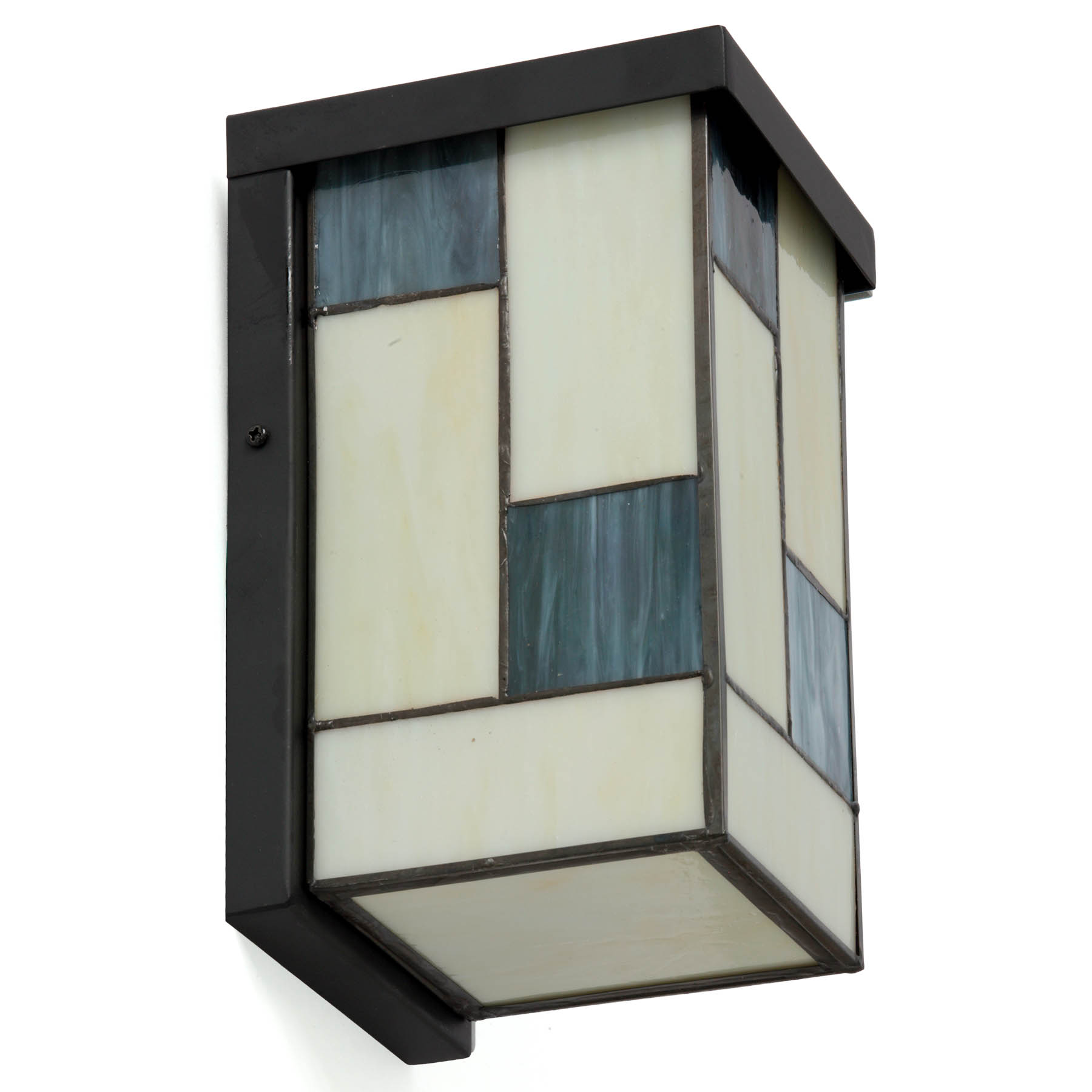 Tiffany-Inspired Outdoor Wall Light in Mondrian Style