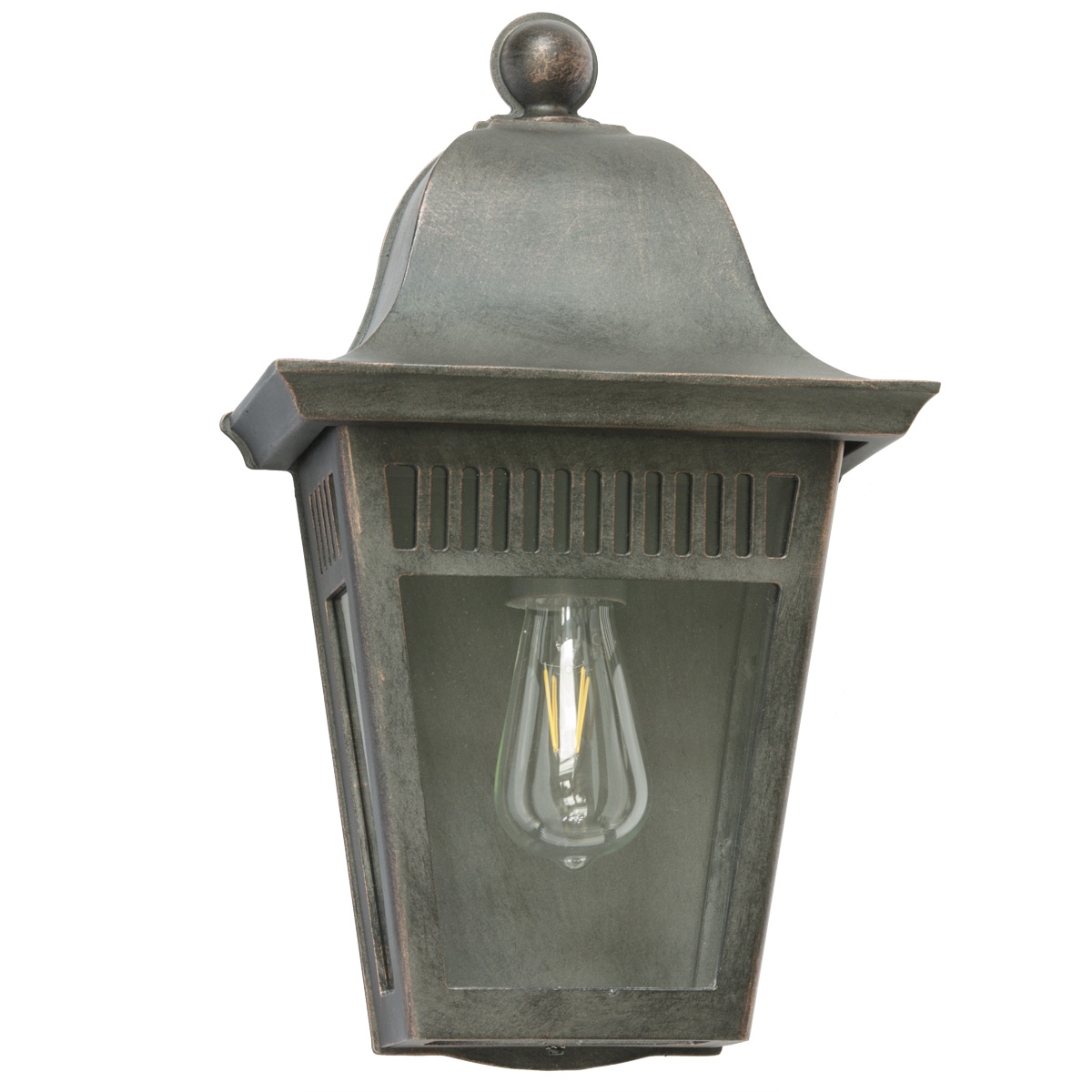 Elegantly Handcrafted Flat German Outdoor Wall Lantern 3642