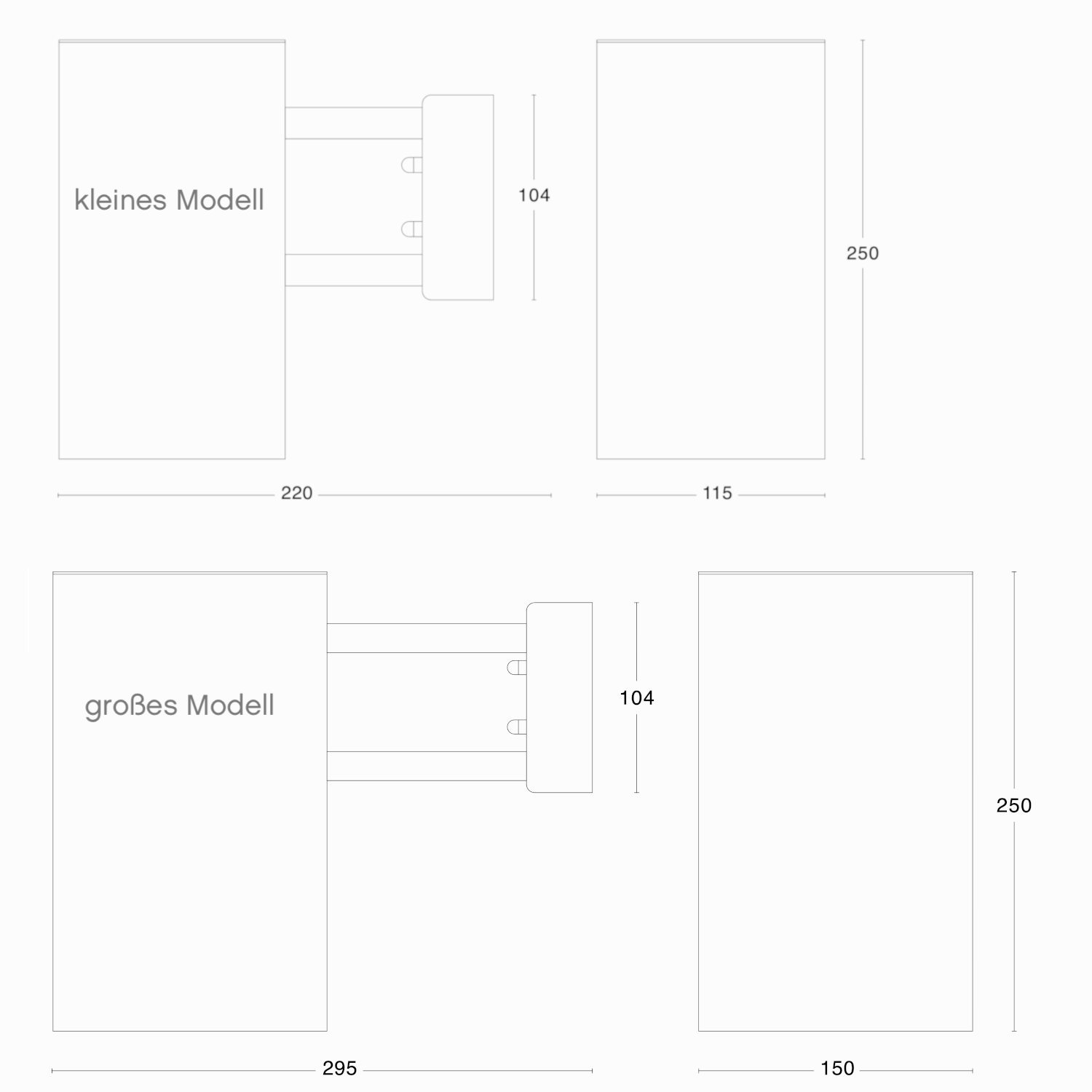 Bild 2: Abmessungen Schwedische Außenleuchte C627 aus Messing: Abmessungen