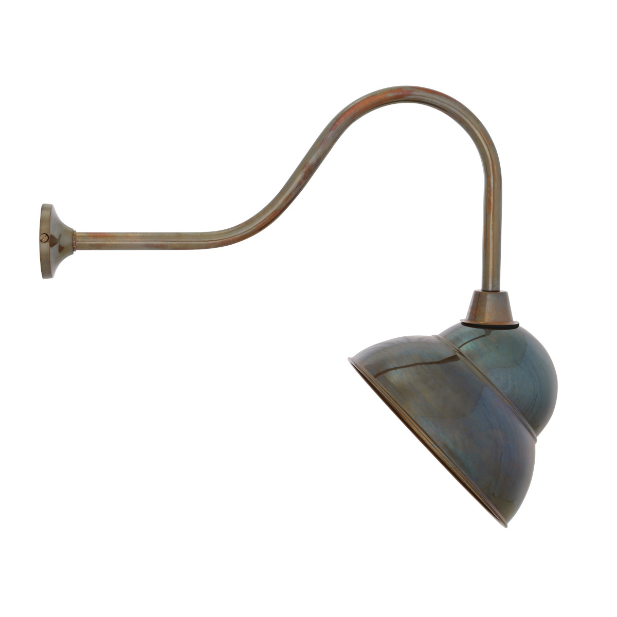 Bild 6: Messing-Wandleuchte zur Schildbeleuchtung Nova, Antik patiniert Messing-Wandleuchte zur Schildbeleuchtung Nova, IP65: Messing-Wandleuchte zur Schildbeleuchtung Nova, Antik patiniert