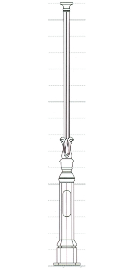 Berliner Aluminiumguss-Mast MG 268