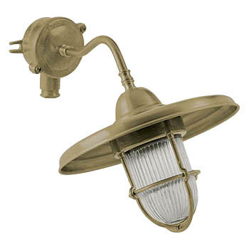 Brass barn lamp N° 843, nautical style