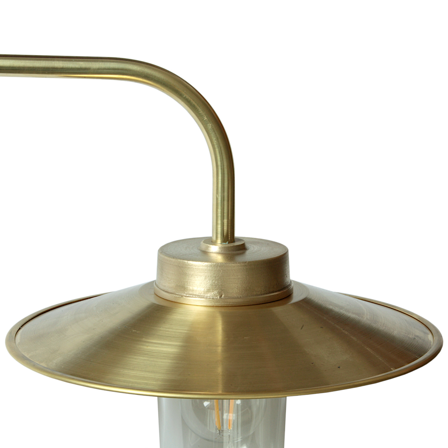 Lange Außenlampe aus Messing 38-90 BR L/XL: Messing roh