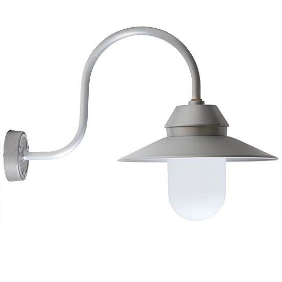 Bild 3: Wandleuchte mit flachem Reflektor Bremen, Alu matt, Modell 3 Robuste Wandleuchte mit flachem Reflektor Bremen: Wandleuchte mit flachem Reflektor Bremen, Alu matt, Modell 3