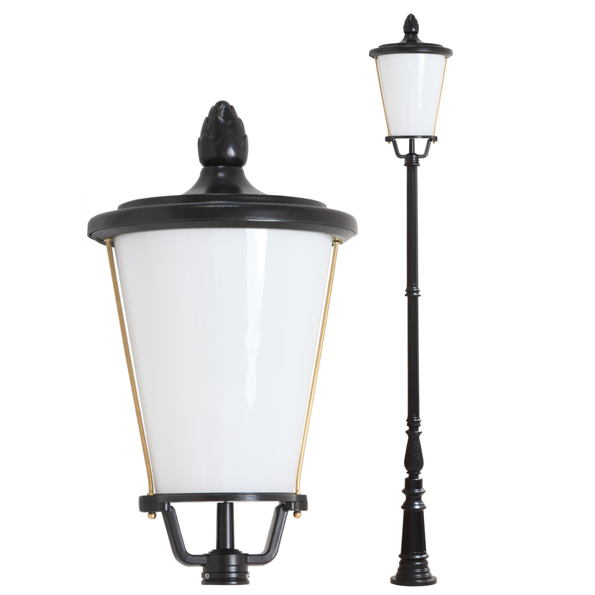 Mastleuchte mit Glasmantel-Laterne Rodos C 2P.43 Mastleuchte mit Glasmantel-Laterne Rodos C 2P.43