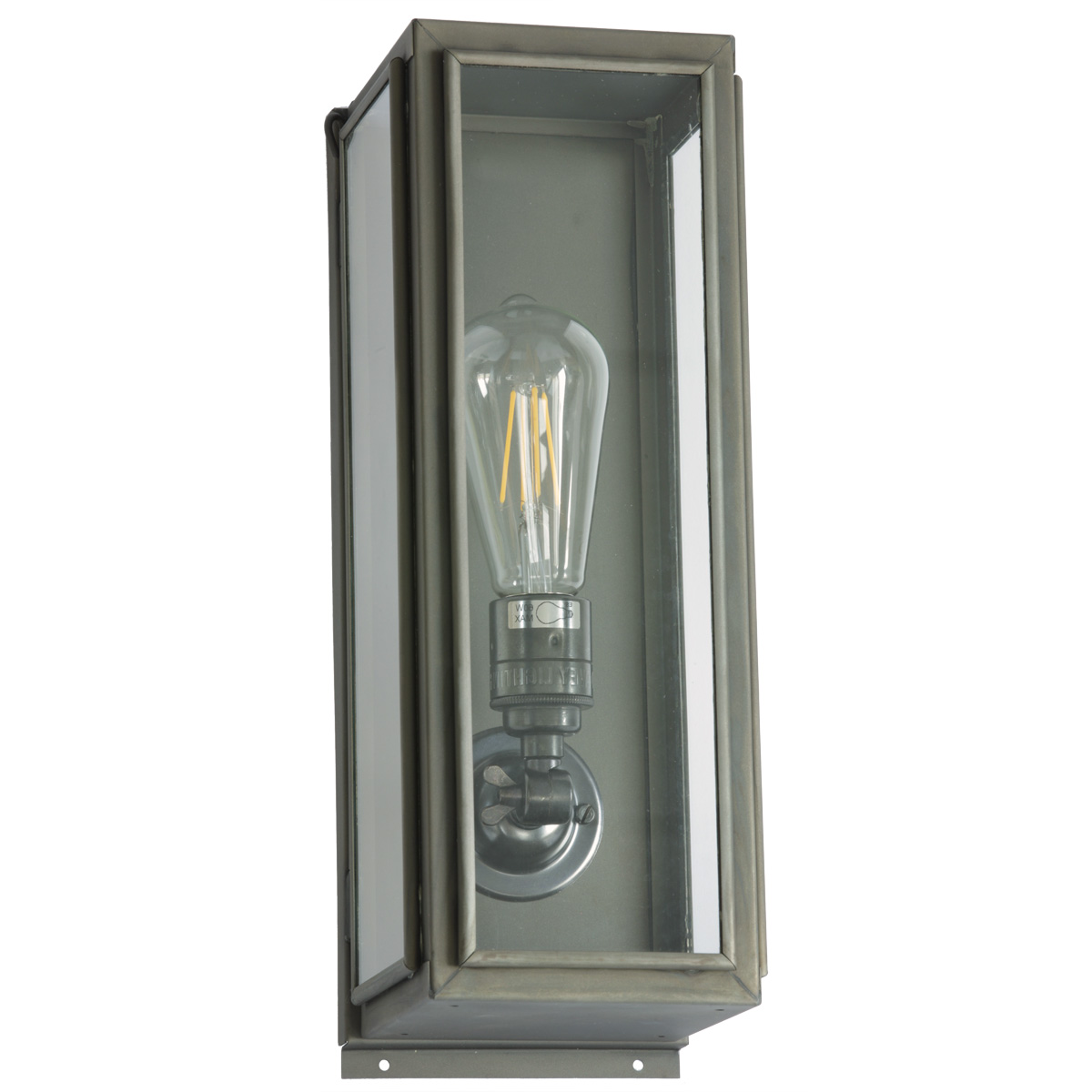 Narrow Box Wall Light in Brass 7649