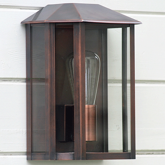 Bavarian Brass or Copper Outdoor Sconce Passau