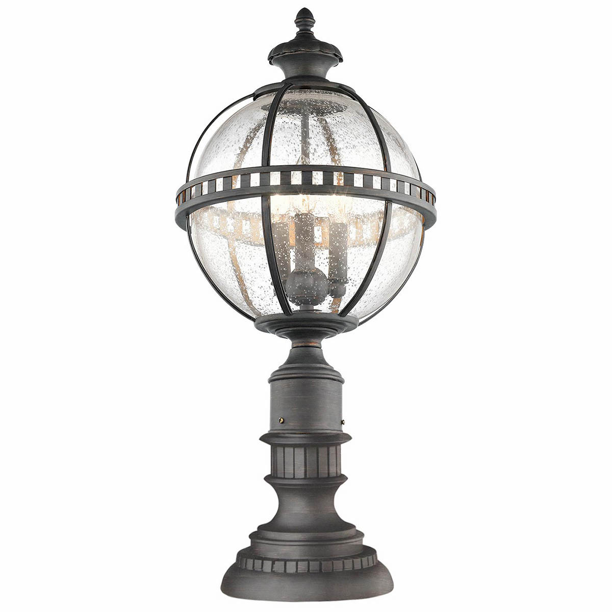 Eindrucksvolle Gartenleuchte mit Kugelglas im Viktorianischen Stil Eindrucksvolle Gartenleuchte mit Kugelglas im Viktorianischen Stil
