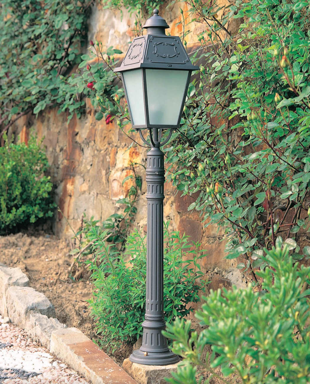 Garden Light with Art Nouveau Ornaments