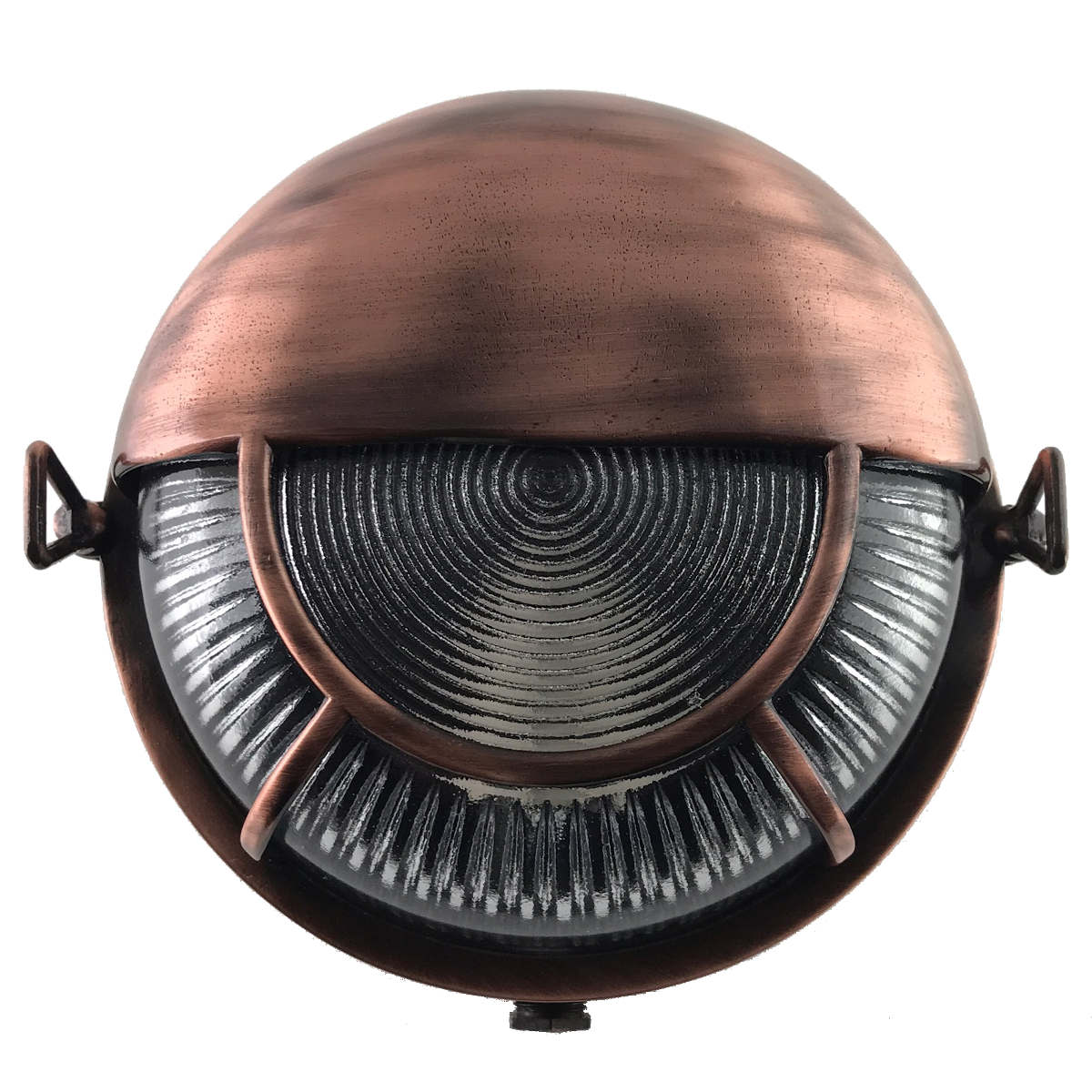 Shaded outdoor wall light made of brass