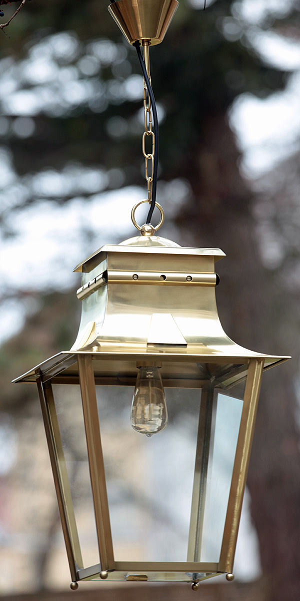 French Brass or Zinc Suspension Light Megève TGM