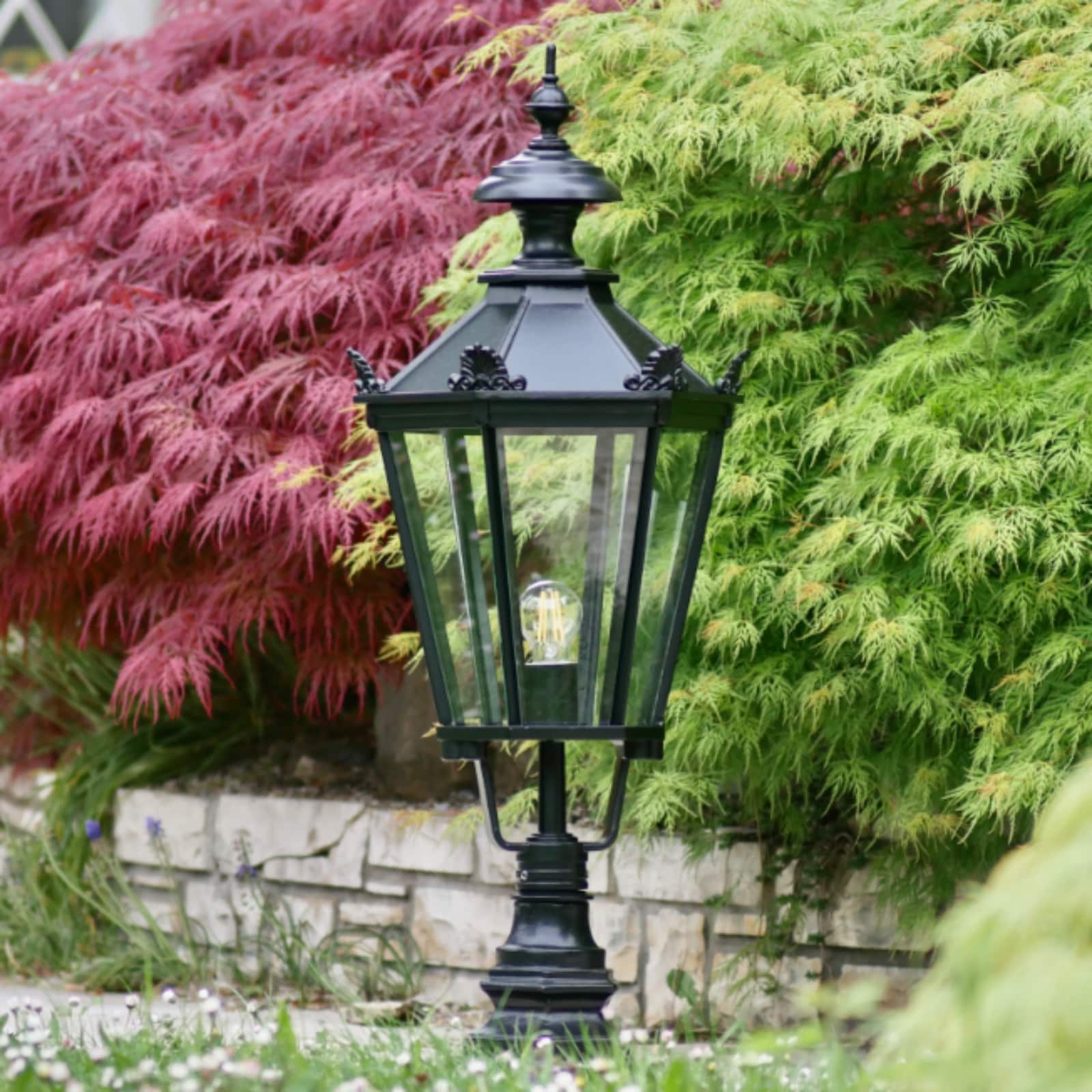 Pedestal Light Cypr with Lantern in Schinkel Style