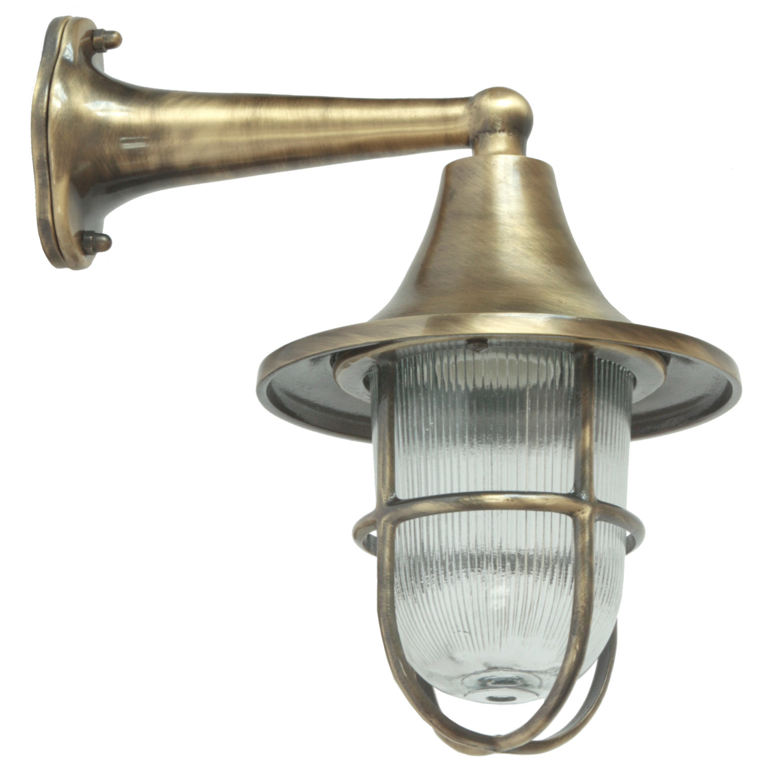 Outdoor brass wall light N° 54D, maritime style