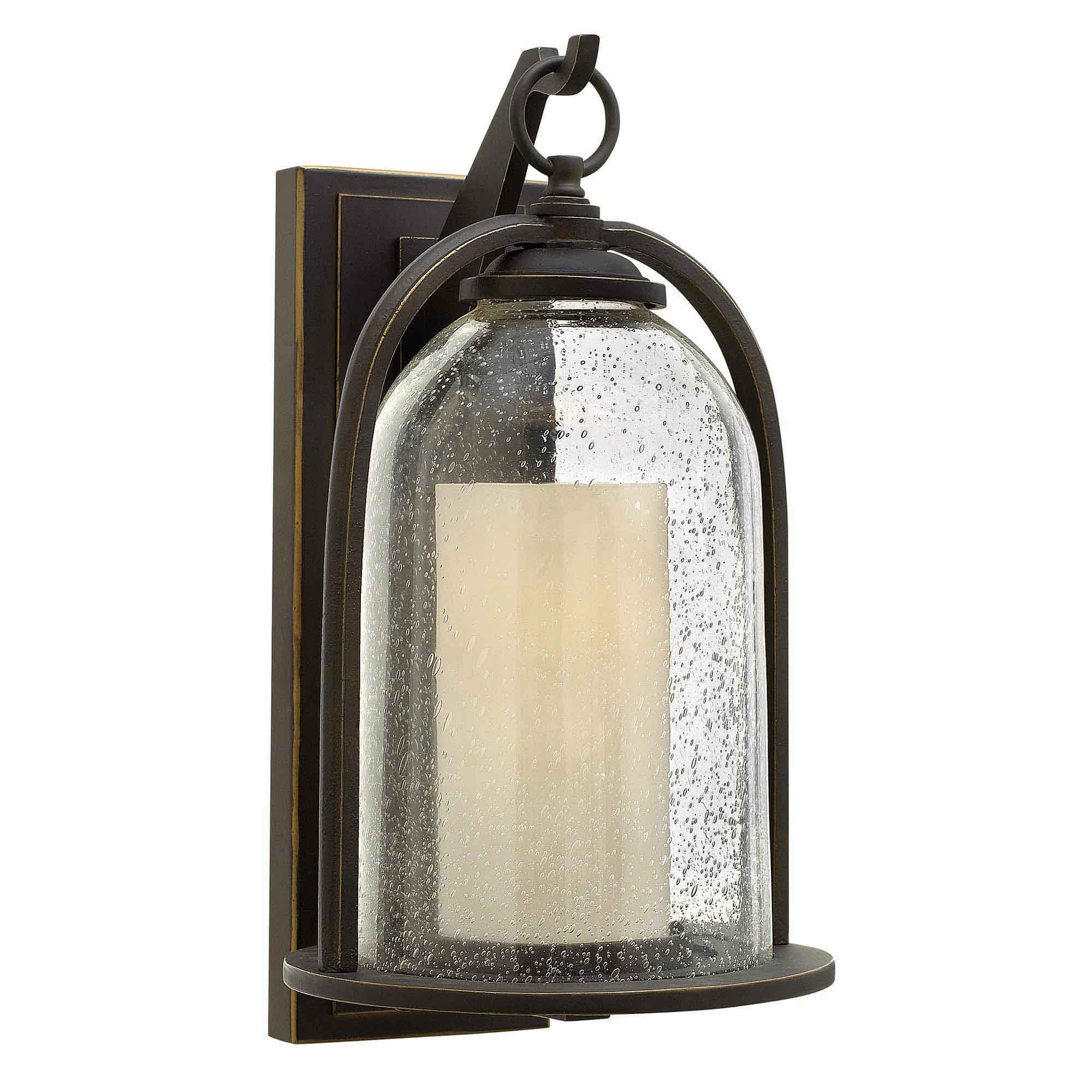 Wall Lantern With Dark Bronze Finish, 42 cm