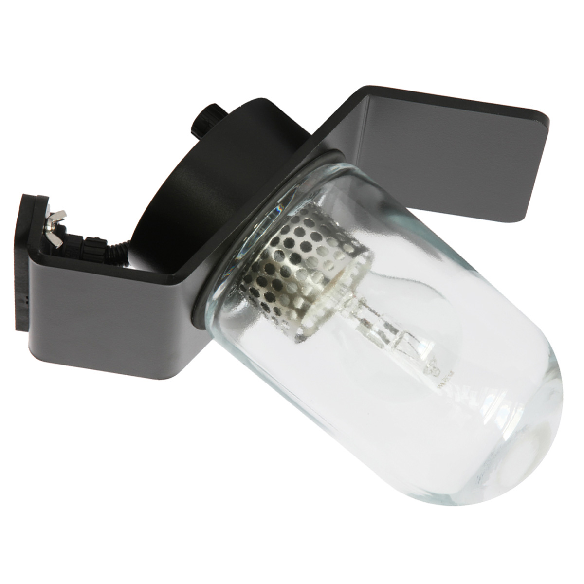 Bild 5: Schwarz mit klarem Glas (Modell 1) Wandleuchte für Außen mit Glaszylinder Sherlock: Schwarz mit klarem Glas (Modell 1)