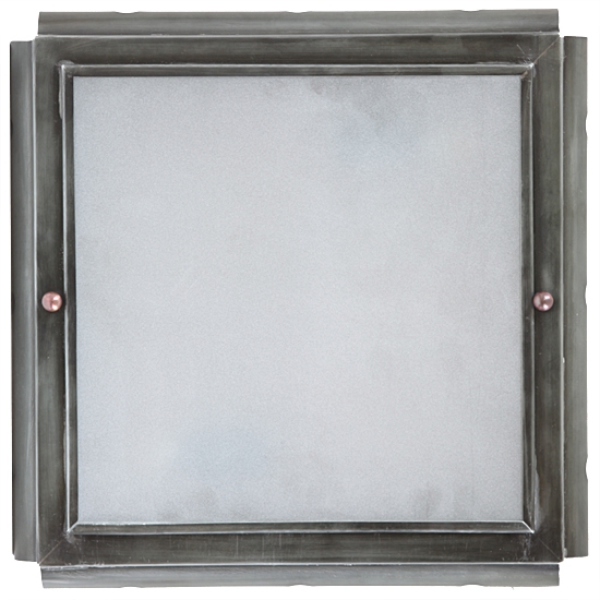 Fig. 3: Ausführung in Zink patiniert Flat Handcrafted Wall Light Porthole TGM: Ausführung in Zink patiniert