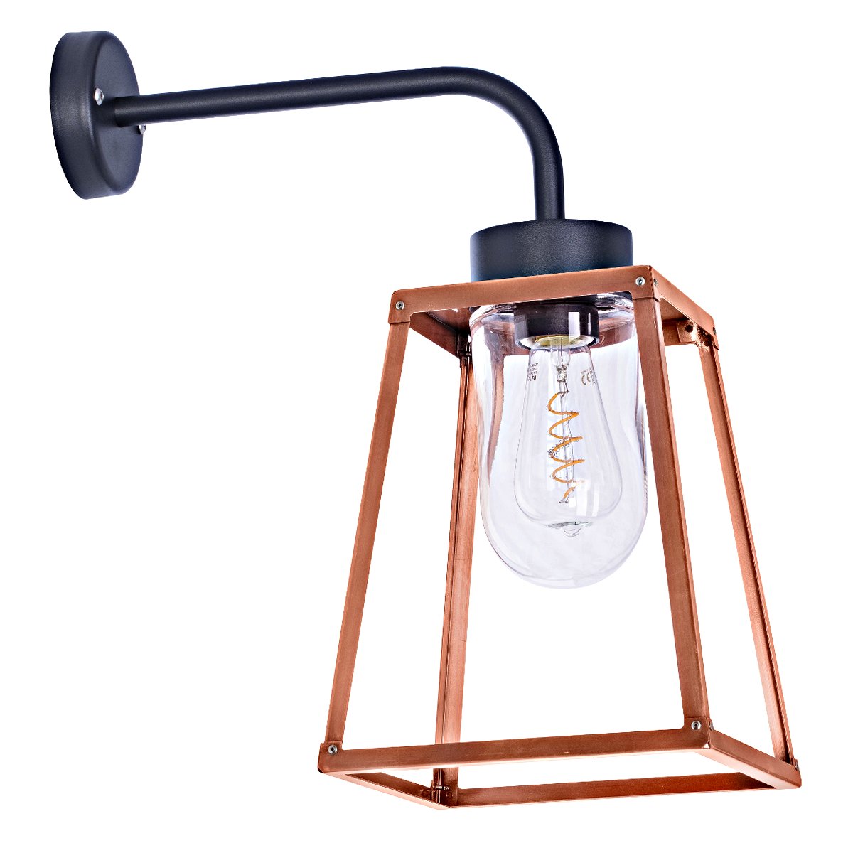 Offene Wandlaterne mit Glaszylinder Lampiok, IP 65 Offene Wandlaterne mit Glaszylinder Lampiok, IP 65
