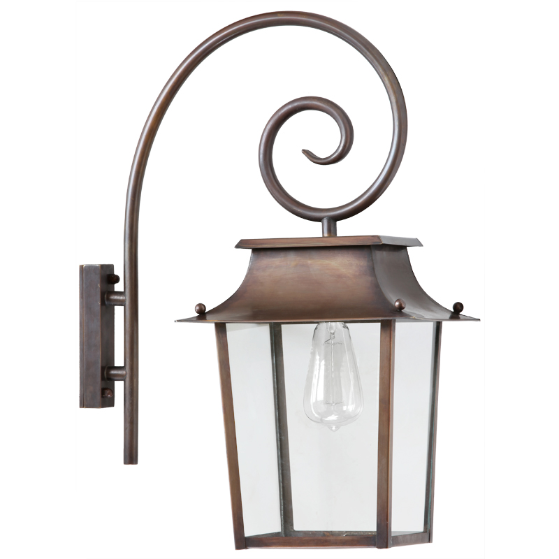 French Traditional Wall Lantern Passy with Crozier Bracket