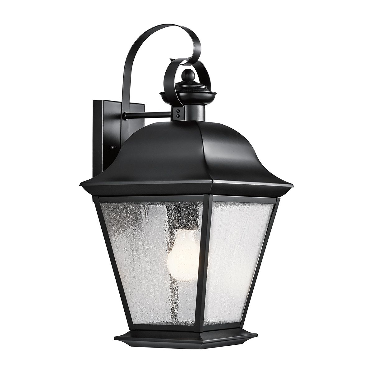 Large Traditional Black Wall Lantern, 50 cm