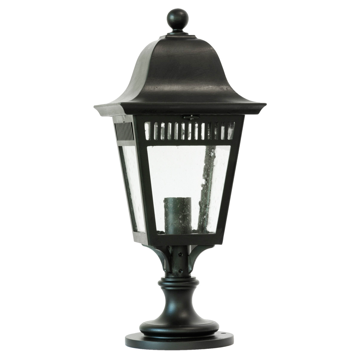 Four-sided Pedestal Light with Antique Glass AL 6838