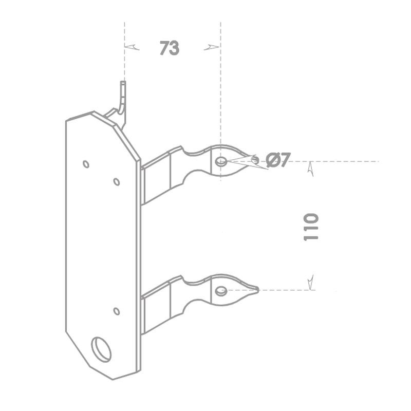 French Aluminium Wall Light Montana: Das passende Eckmodul für die Montage an Hausecken (optional).