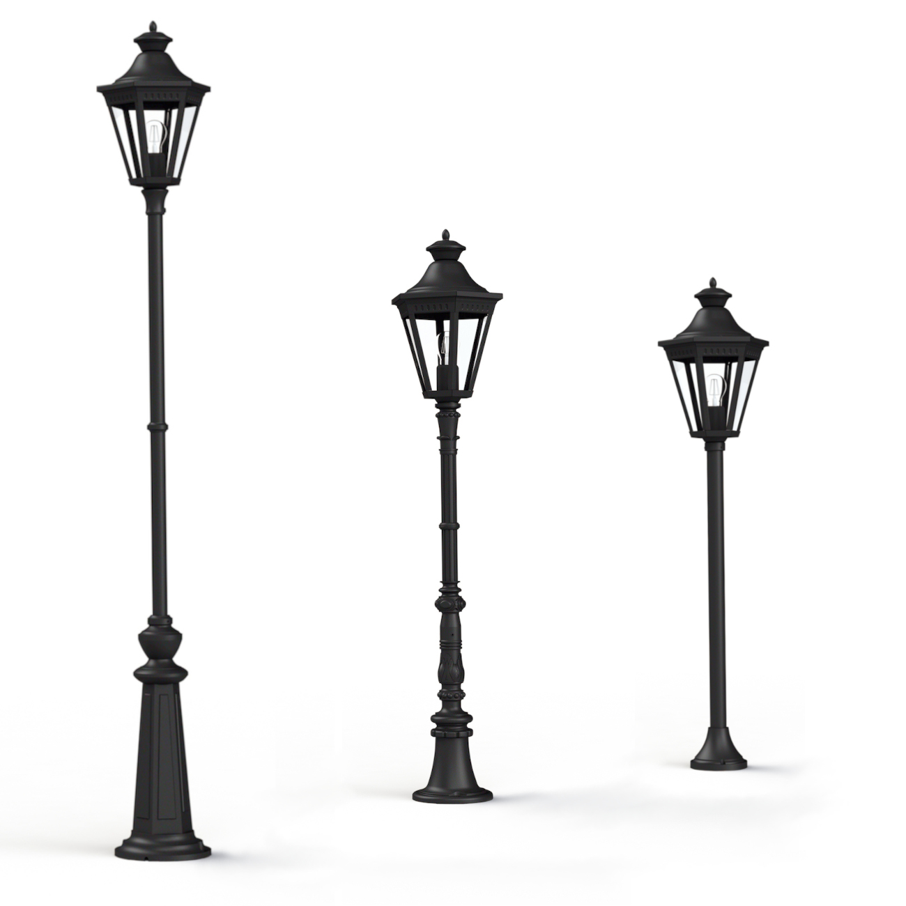 Post Light With Aluminium or Brass Lantern Victoria Post Light With Aluminium or Brass Lantern Victoria