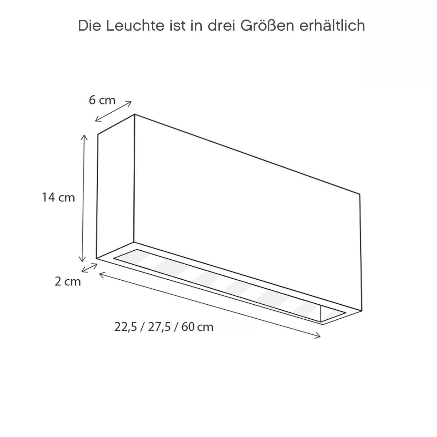 Up and Down-Wandleuchte aus Messing 22,5 - 60 cm, Bild 2