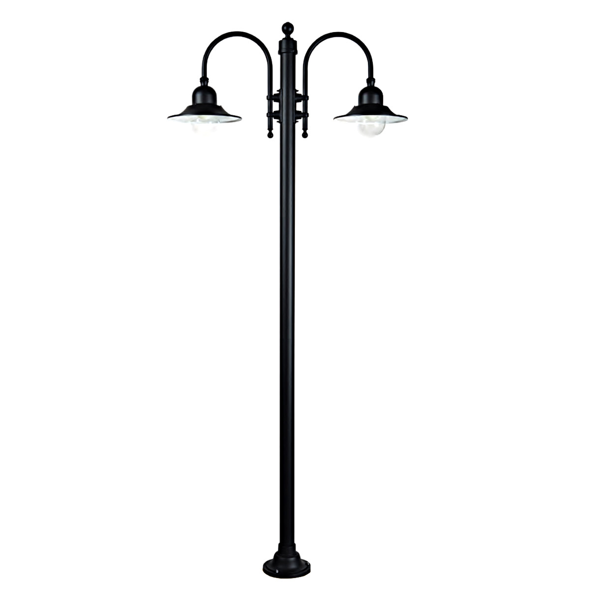 Double-Flame Lamp Post for Gardens and Parks