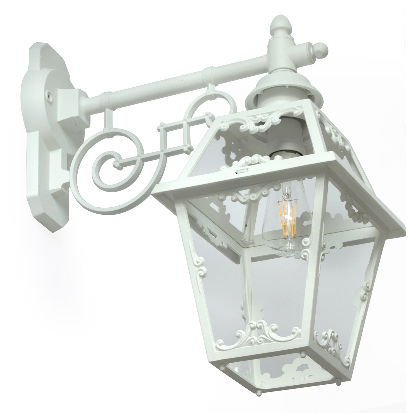 Historische Außenlampe aus Italien mit Jugendstil-Dekor Historische Außenlampe aus Italien mit Jugendstil-Dekor