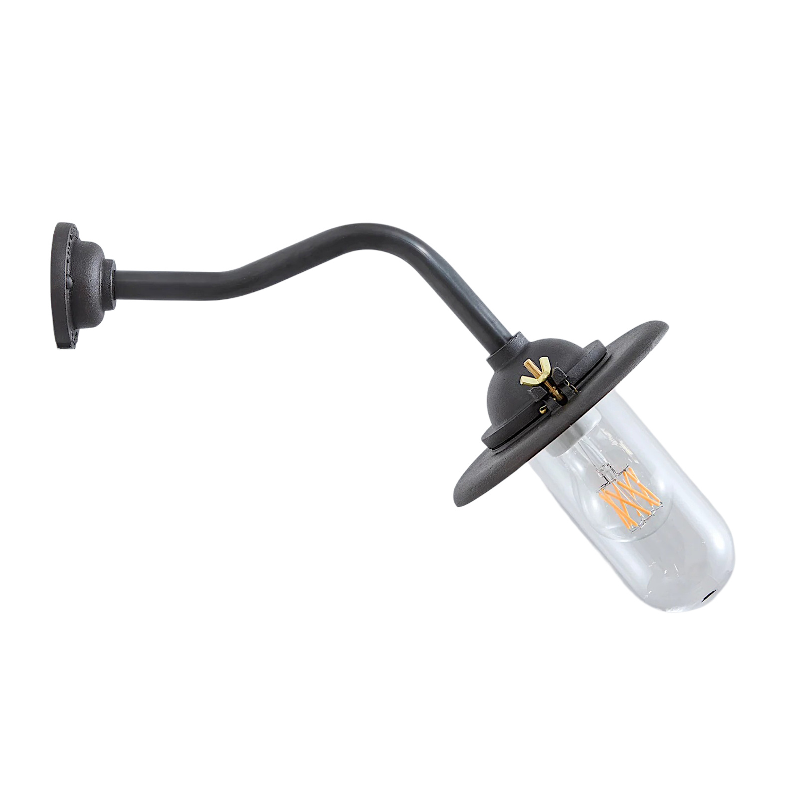 Außenleuchte mit kleinem Schirm aus patinierter Bronze DP7685/GM/WE/060