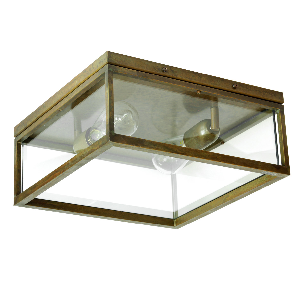Italian Brass Ceiling Light Quadro 262.03.OT