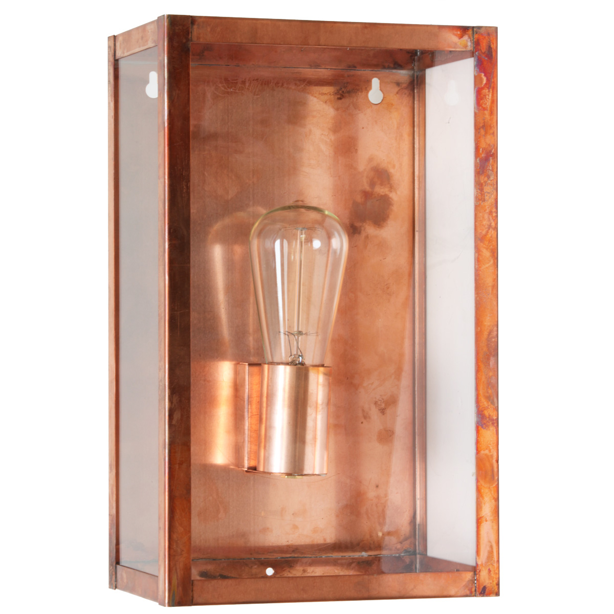 Bild 3: Kupfer natur unbehandelt Flache Außen-Wandleuchte aus Kupfer Fürth: Kupfer natur unbehandelt